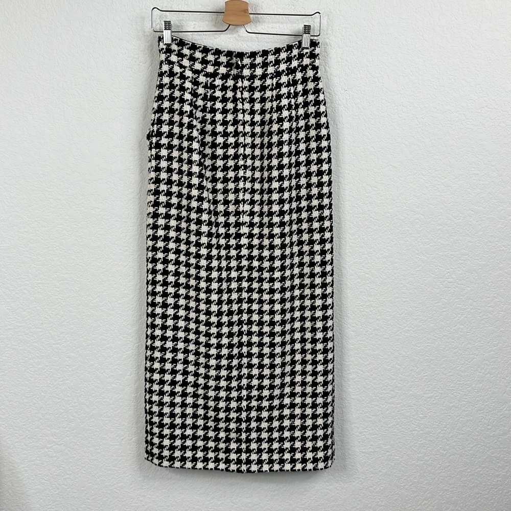 Dolce & Gabbana Pied De Poule Wool Long Macro Maxi Skirt - Picture 9 of 12